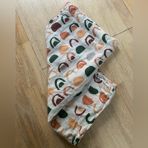 Rainbow Patterned Extra Large Bamboo Muslin Swaddle Blanket